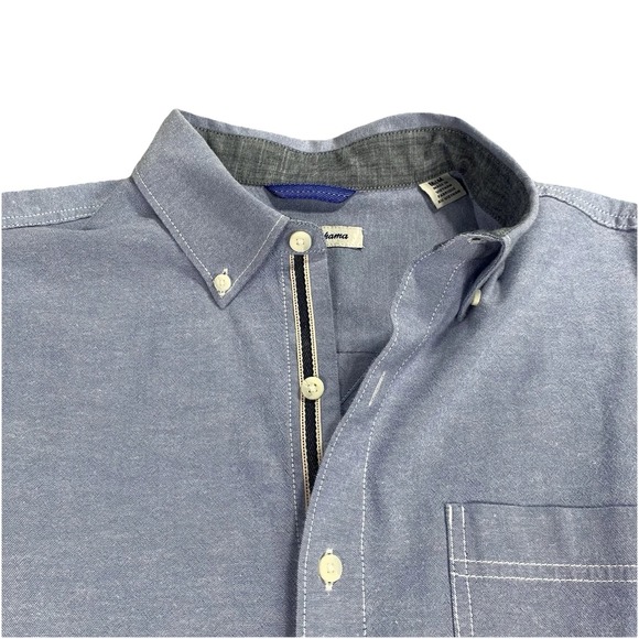 Tommy Bahama Stretch Oxford Button Down Shirt Mens M Light Blue Preppy Classic - Picture 2 of 7